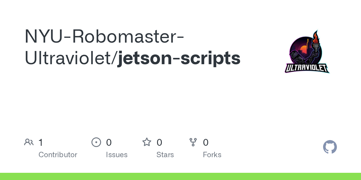 GitHub NYURobomasterUltraviolet/jetsonscripts
