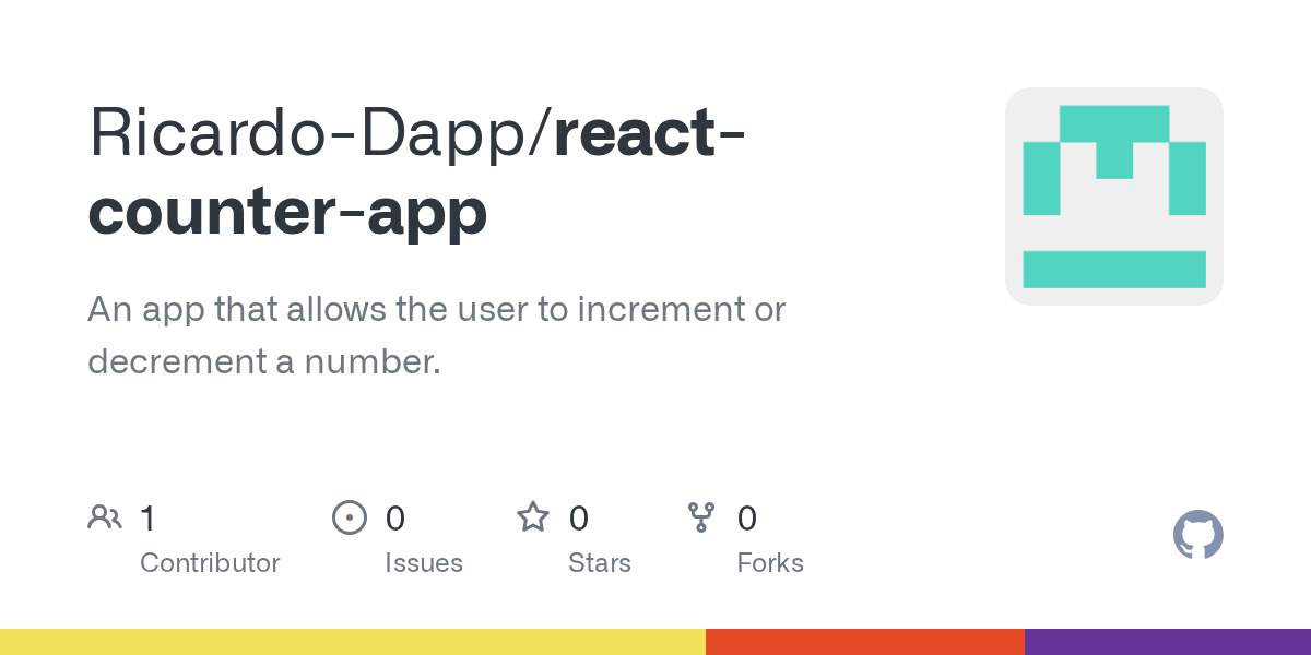 GitHub RicardoDapp/reactcounterapp An app that allows the user to