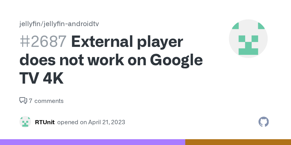 External player does not work on Google TV 4K · Issue 2687 · jellyfin