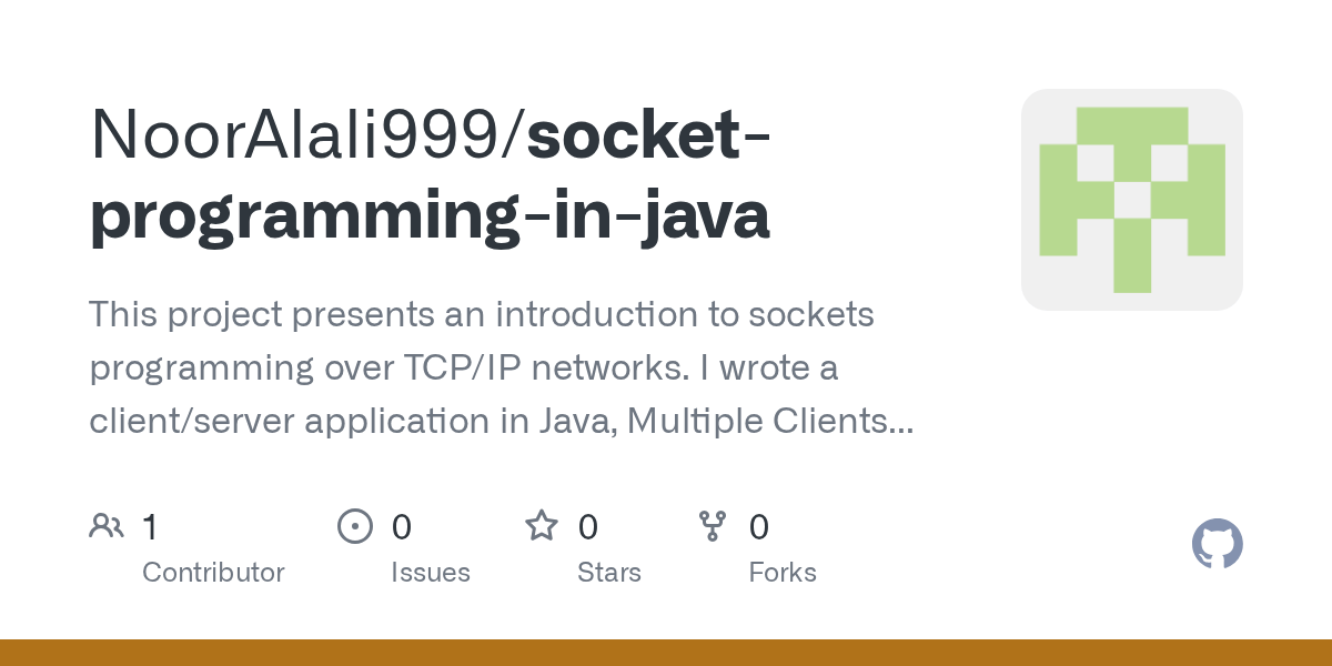GitHub NoorAlali999/socketprogramminginjava This project presents