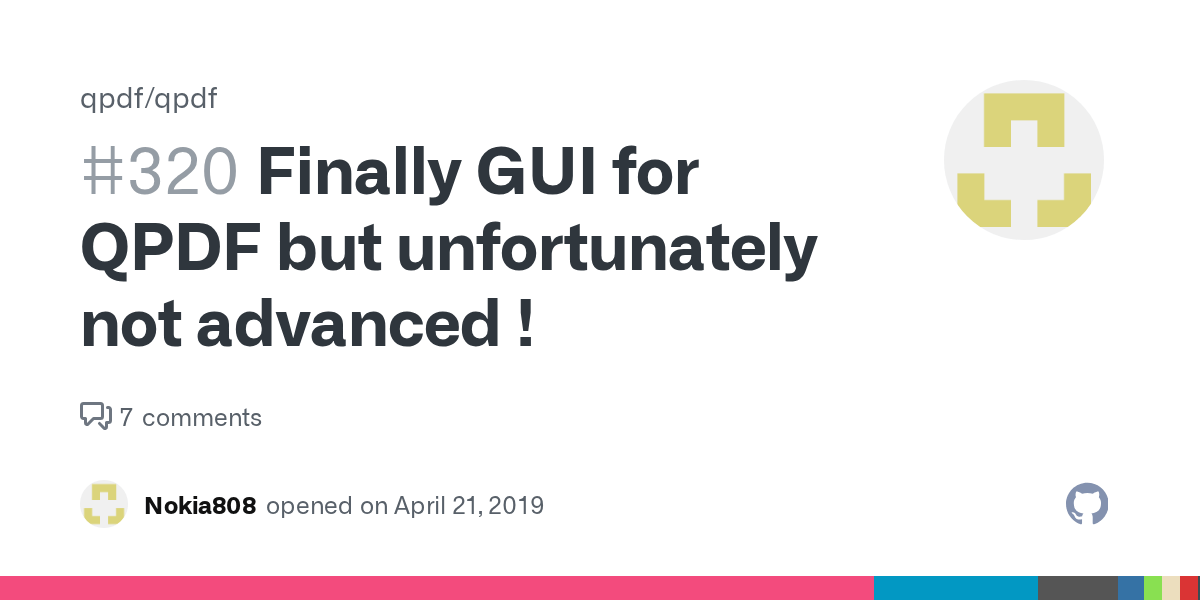 Finally GUI for QPDF but unfortunately not advanced ! · Issue 320