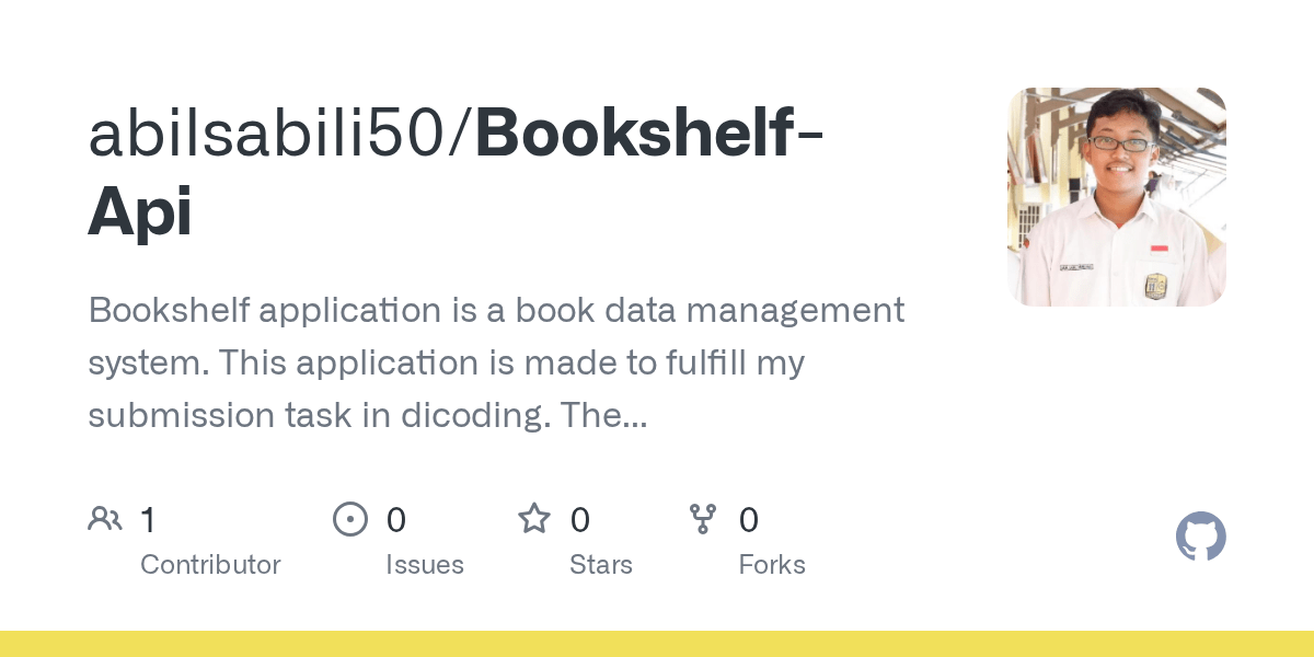 GitHub abilsabili50/BookshelfApi Bookshelf application is a book