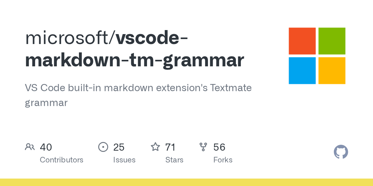 vscodemarkdowntmgrammar/codeblock_md.json at main · microsoft