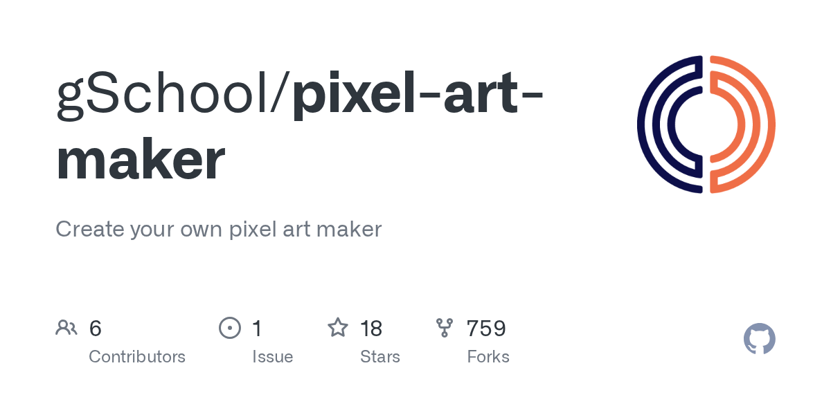 GitHub gSchool/pixelartmaker Create your own pixel