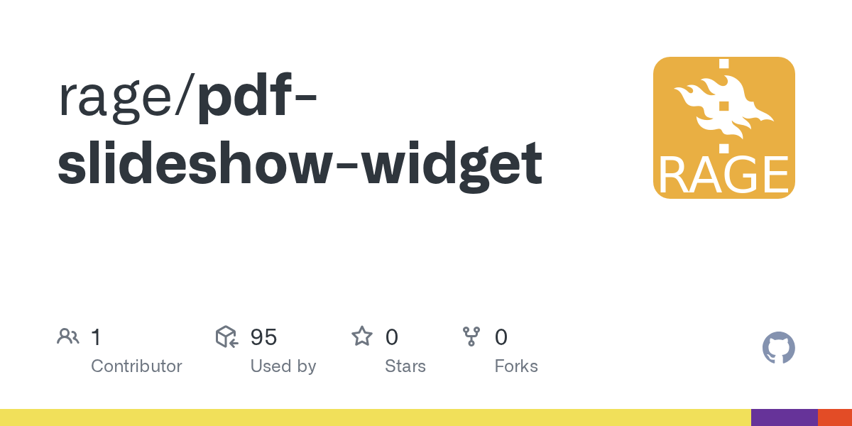 GitHub rage/pdfslideshowwidget