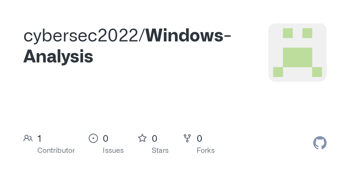 WindowsAnalysis/Windows Event Log Analysis .pdf at main · cybersec2022
