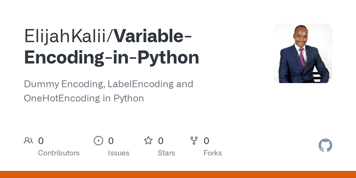 GitHub ElijahKalii/VariableEncodinginPython Dummy Encoding