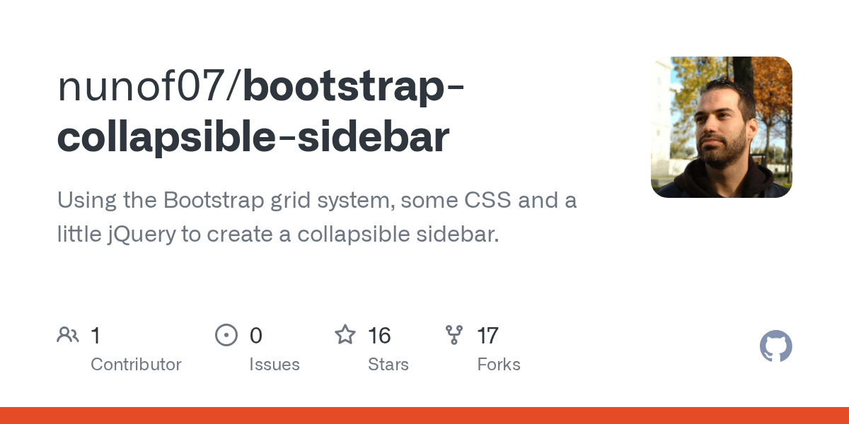GitHub nunof07/bootstrapcollapsiblesidebar Using the Bootstrap