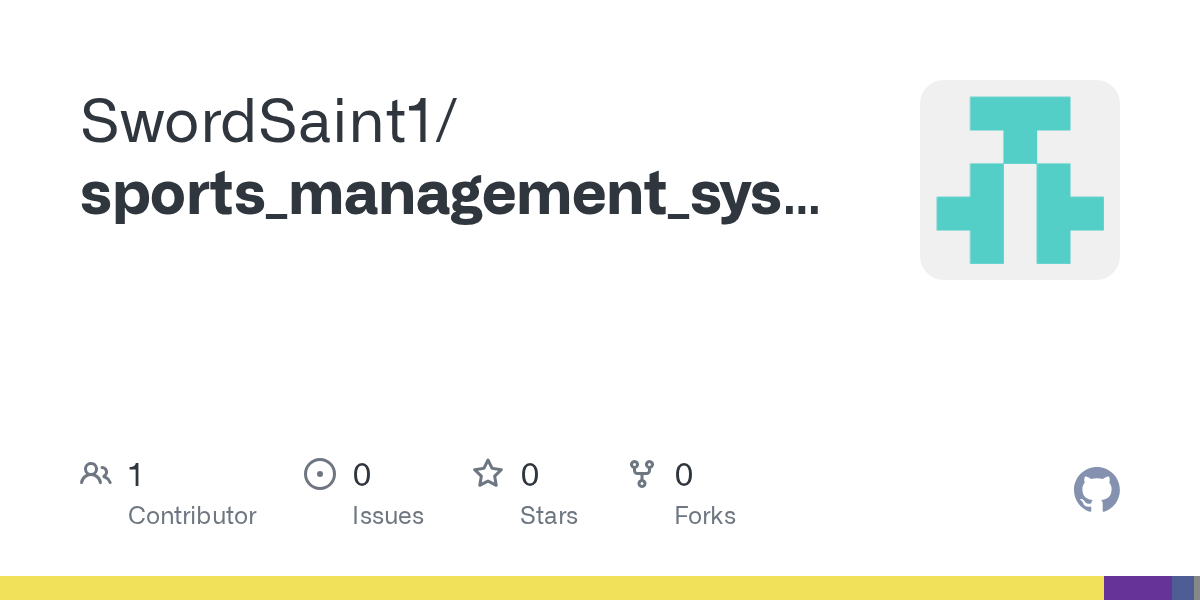 GitHub SwordSaint1/sports_management_system