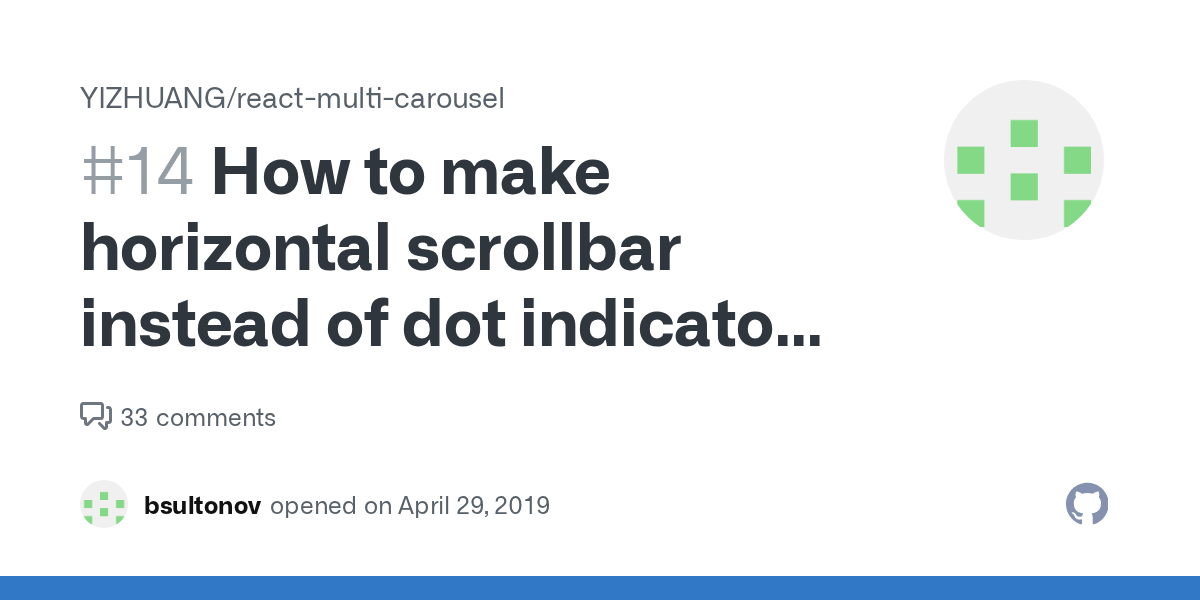 How to make horizontal scrollbar instead of dot indicator using react