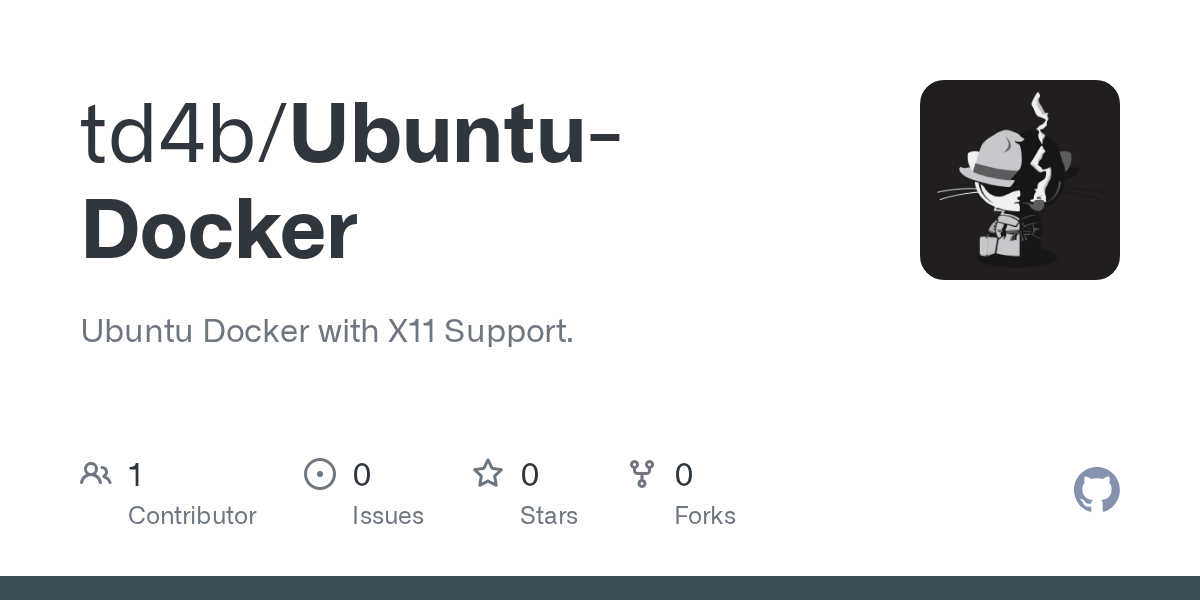 GitHub td4b/UbuntuDocker Ubuntu Docker with X11 Support.