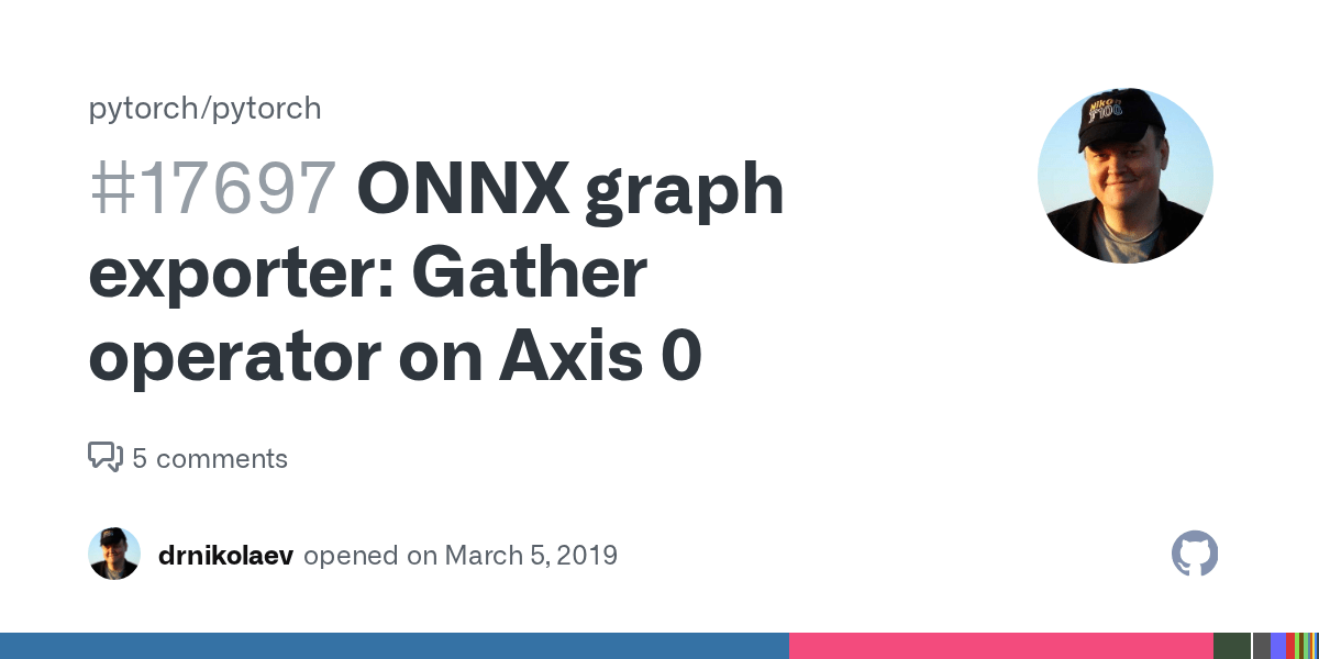 ONNX graph exporter Gather operator on Axis 0 · Issue 17697 · pytorch