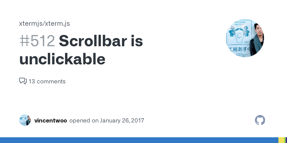 Scrollbar is unclickable · Issue 512 · xtermjs/xterm.js · GitHub