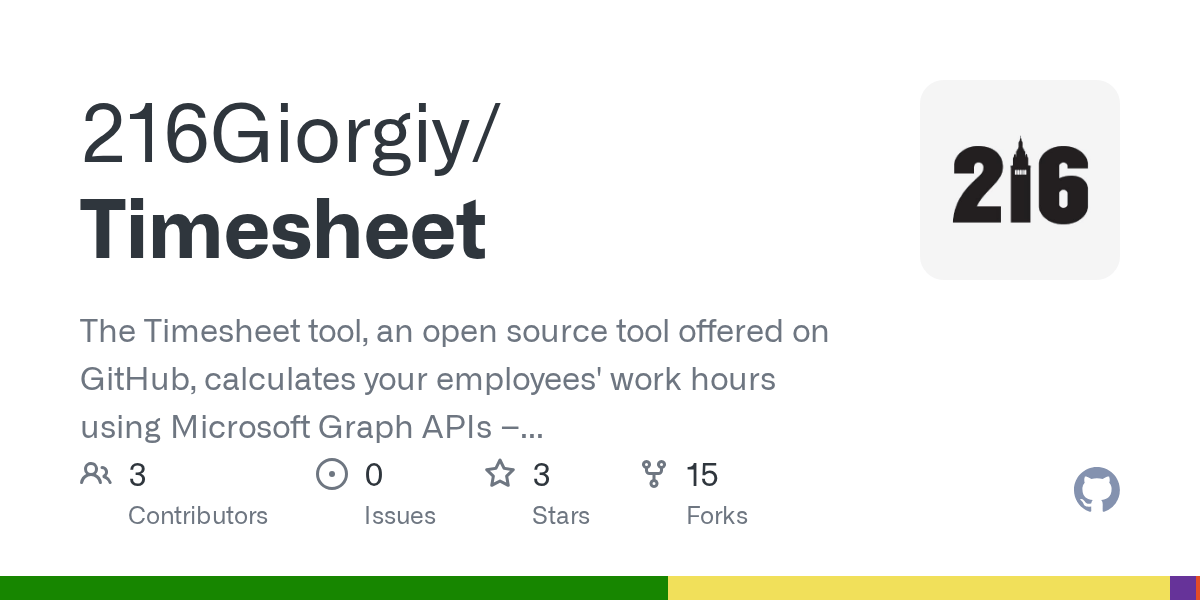 GitHub The Timesheet tool, an open source tool