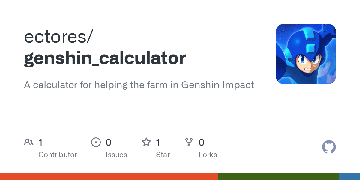 GitHub ectores/genshin_calculator A calculator for helping the farm