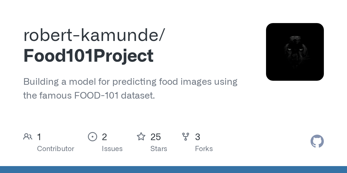 GitHub robertkamunde/Food101Project Building a model for predicting