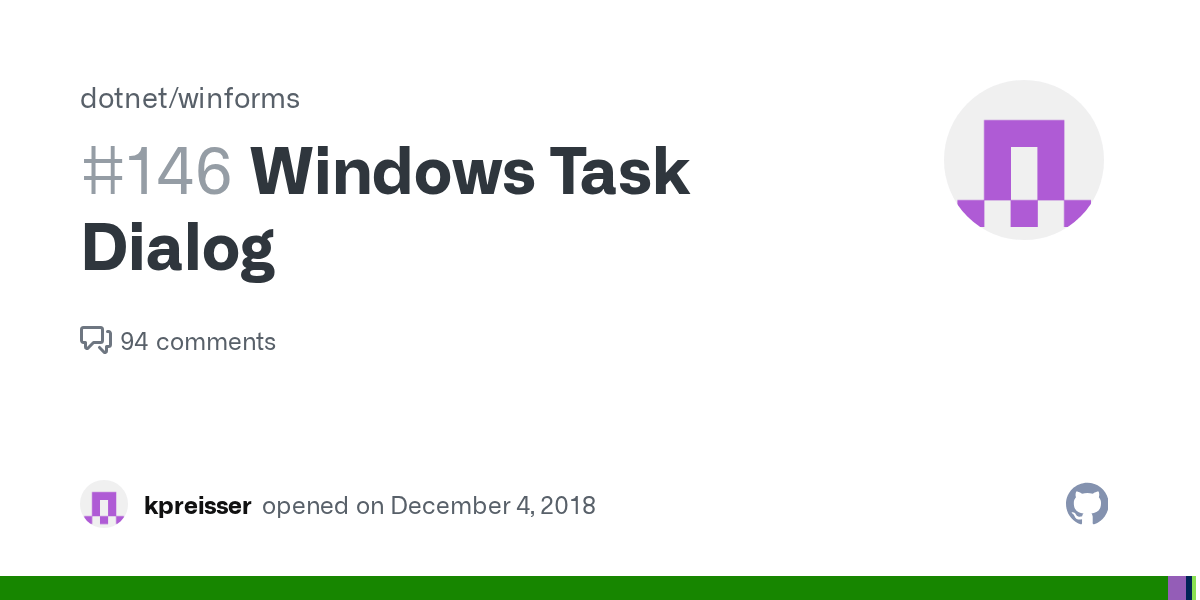 Windows Task Dialog · Issue 146 · · GitHub