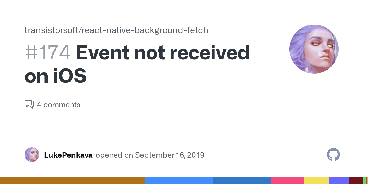 Event not received on iOS · Issue 174 · transistorsoft/reactnative
