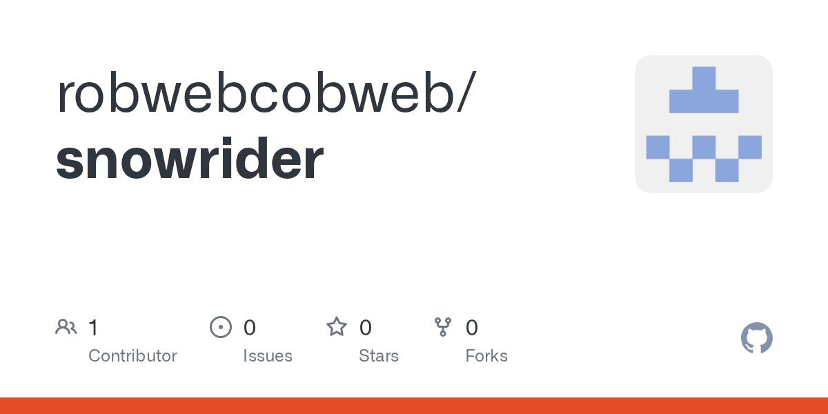 GitHub robwebcobweb/snowrider