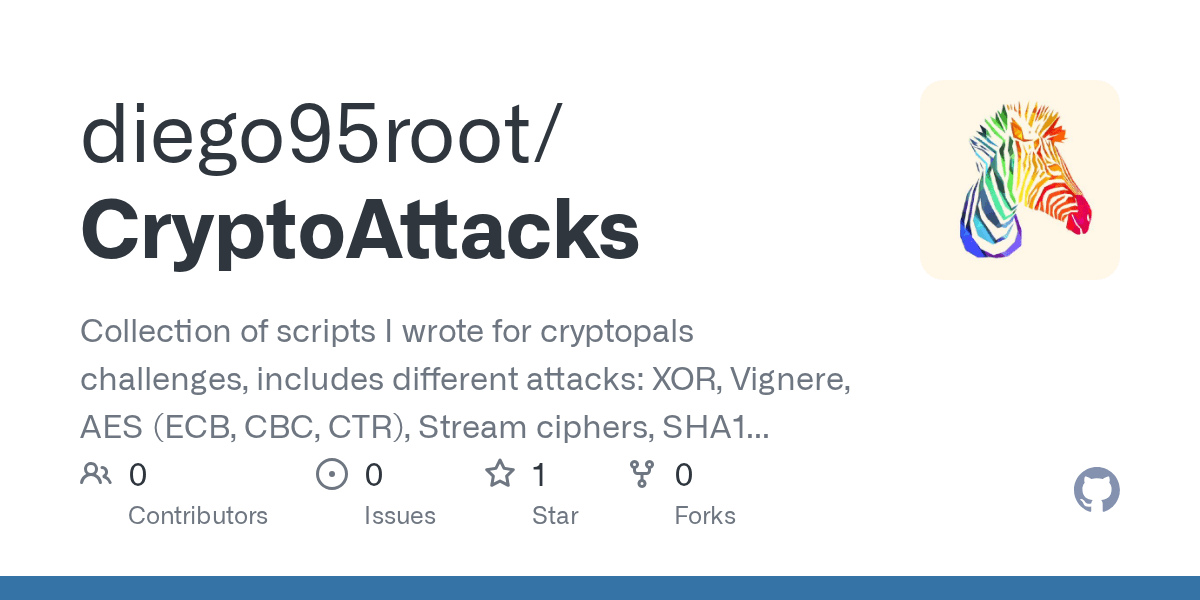 GitHub diego95root/CryptoAttacks Collection of scripts I wrote for