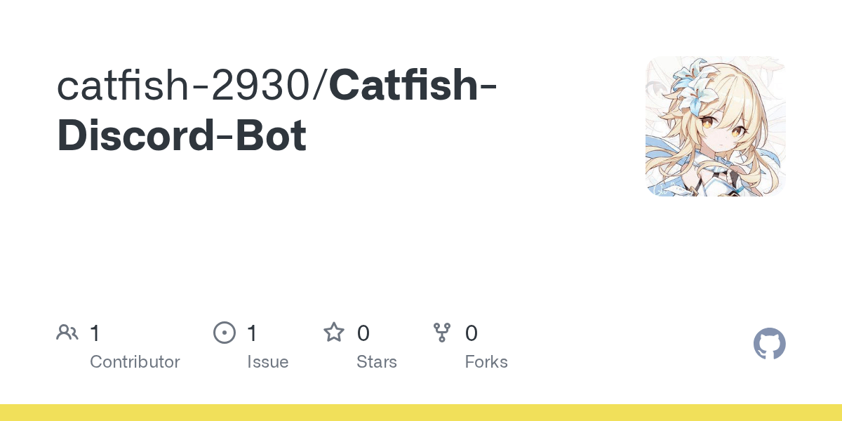 GitHub catfish2930/CatfishDiscordBot