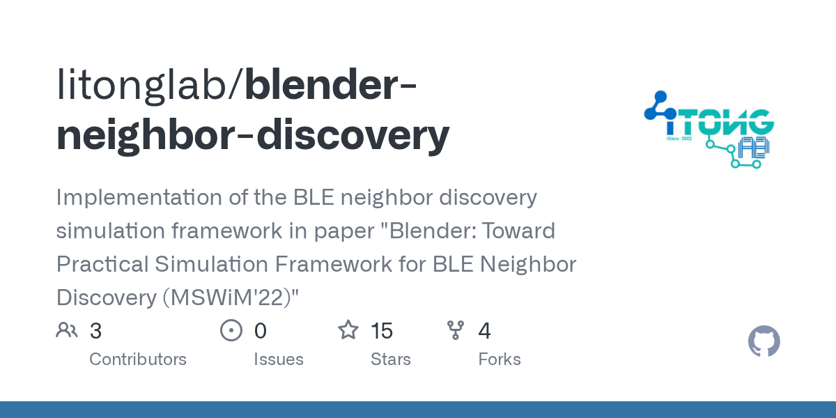 Issues · litonglab/blenderneighbordiscovery · GitHub