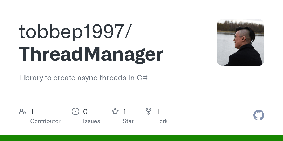 GitHub tobbep1997/ThreadManager Library to create async threads in C