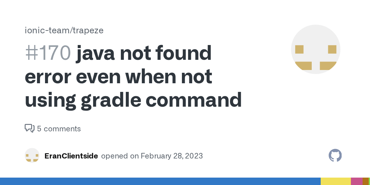 java not found error even when not using gradle command · Issue 170