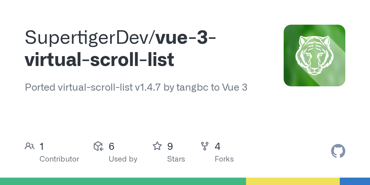 Issues · SupertigerDev/vue3virtualscrolllist · GitHub