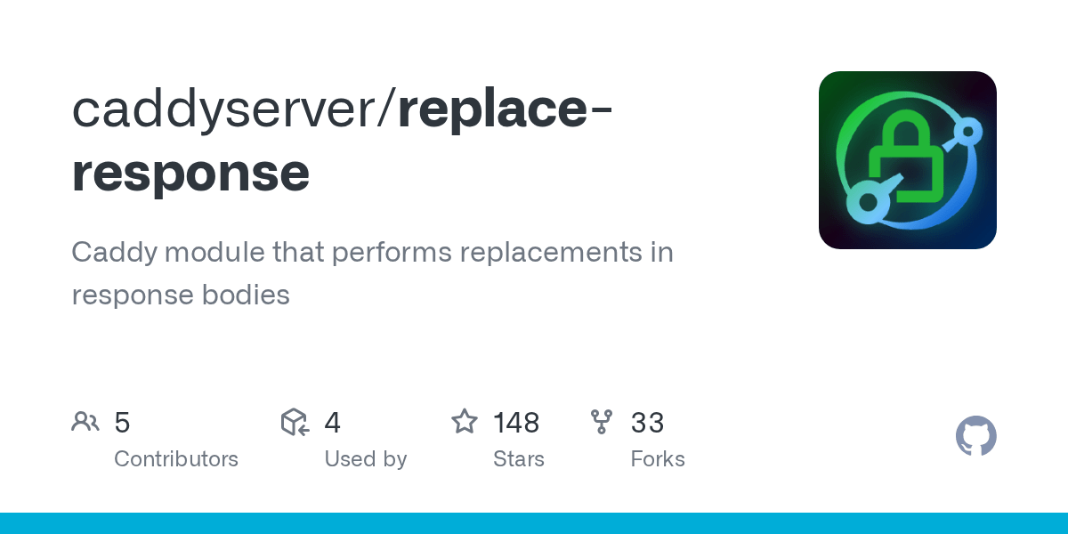 GitHub caddyserver/replaceresponse Caddy module that performs