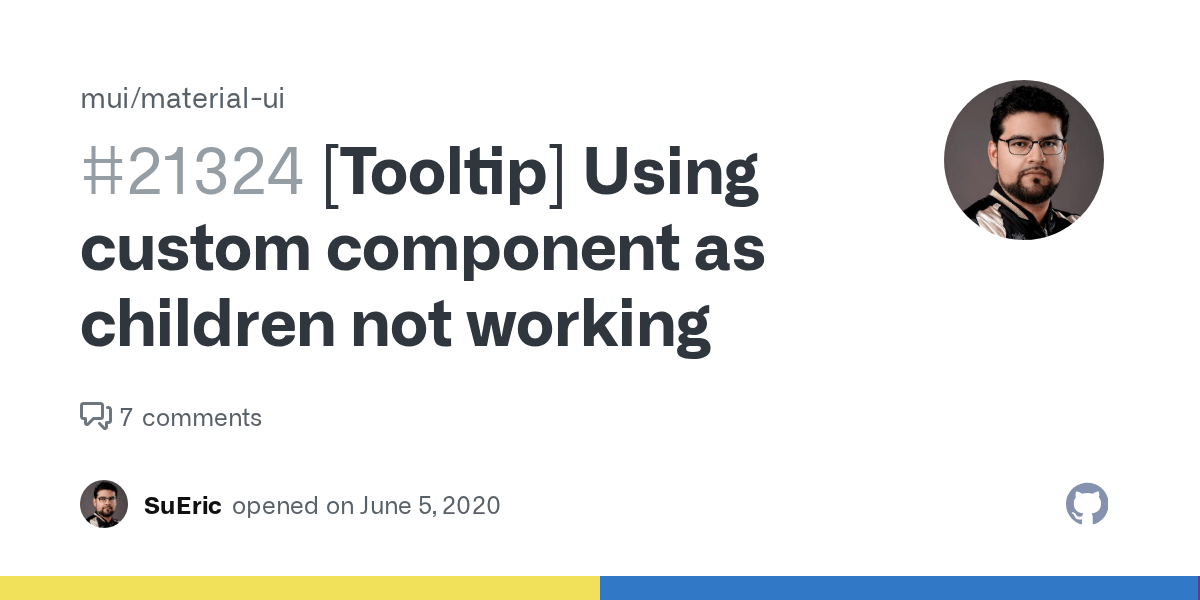 [Tooltip] Using custom component as children not working