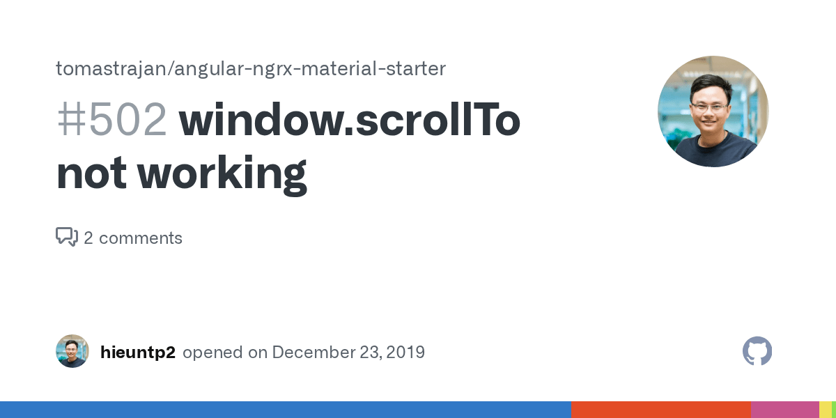 window.scrollTo not working · Issue 502 · tomastrajan/angularngrx