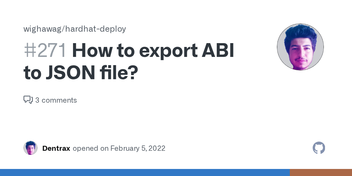 How to export ABI to JSON file? · Issue 271 · wighawag/hardhatdeploy