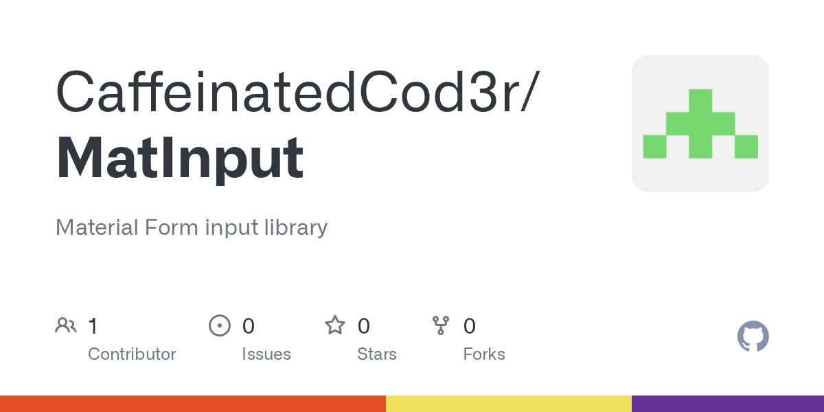 GitHub CaffeinatedCod3r/MatInput Material Form input library
