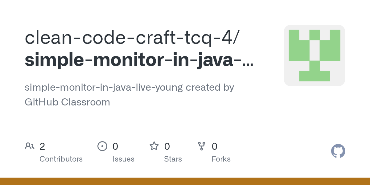 GitHub cleancodecrafttcq4/simplemonitorinjavaliveyoung
