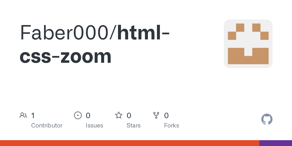 GitHub Faber000/htmlcsszoom
