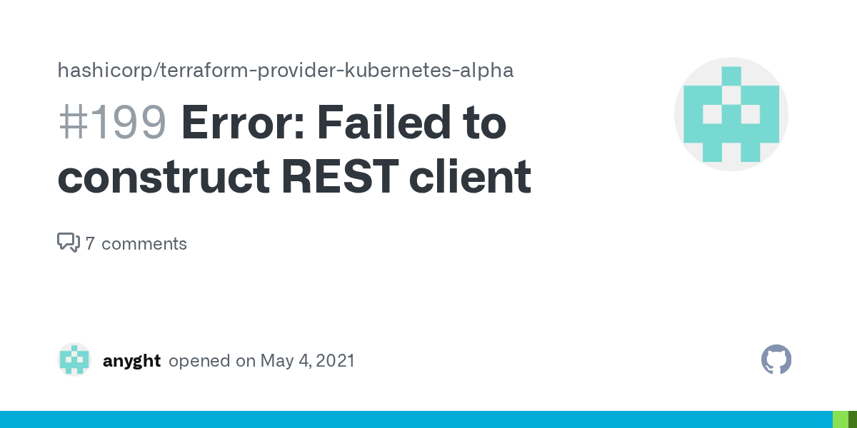 Error Failed to construct REST client · Issue 199 · hashicorp
