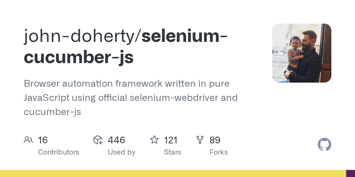 GitHub johndoherty/seleniumcucumberjs Browser automation framework written in pure