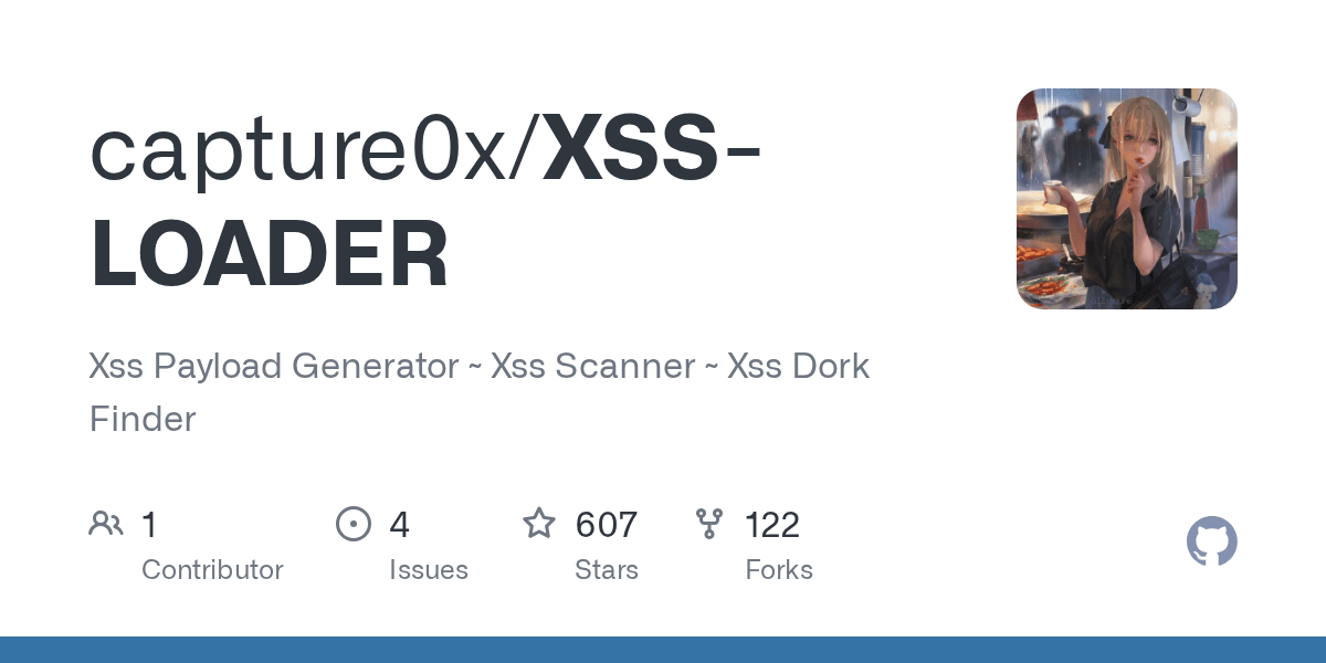 GitHub capture0x/XSSLOADER Xss Payload Generator Xss Scanner
