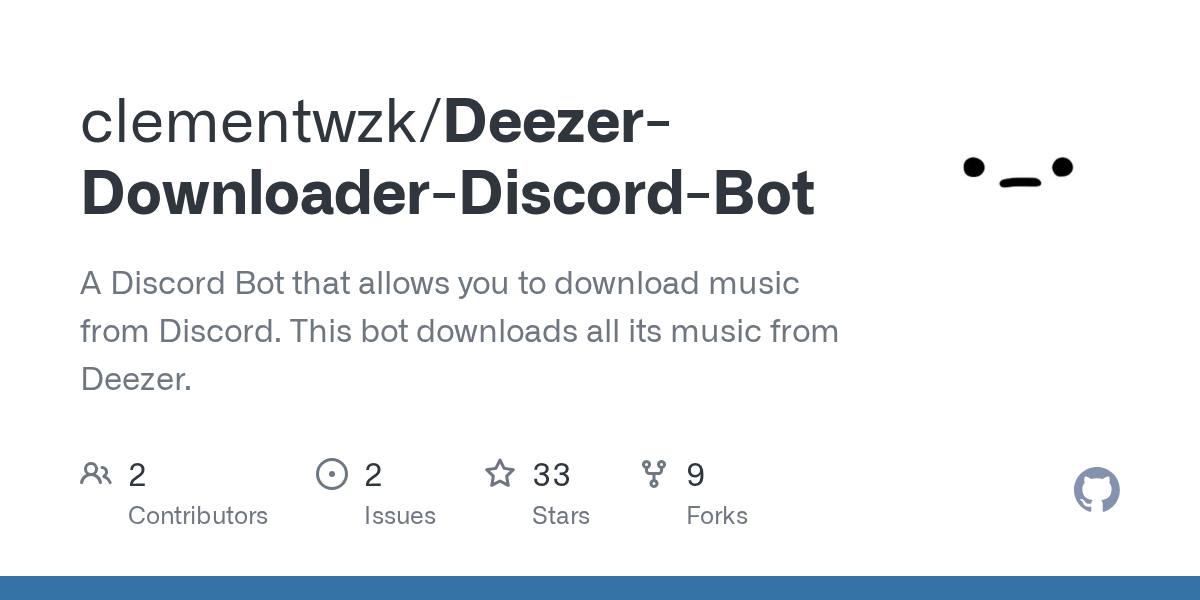 GitHub Darkempire78/DeezerDownloaderDiscordBot A Discord Bot that