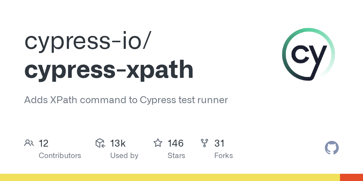 Issues · cypressio/cypressxpath · GitHub