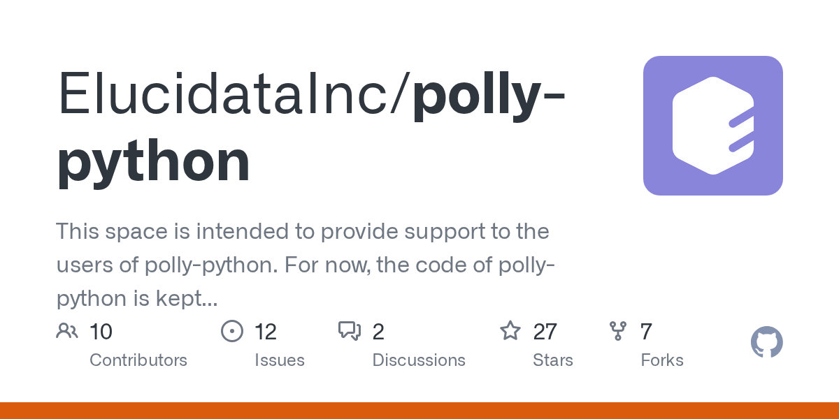 GitHub ElucidataInc/pollypython This space is intended to provide