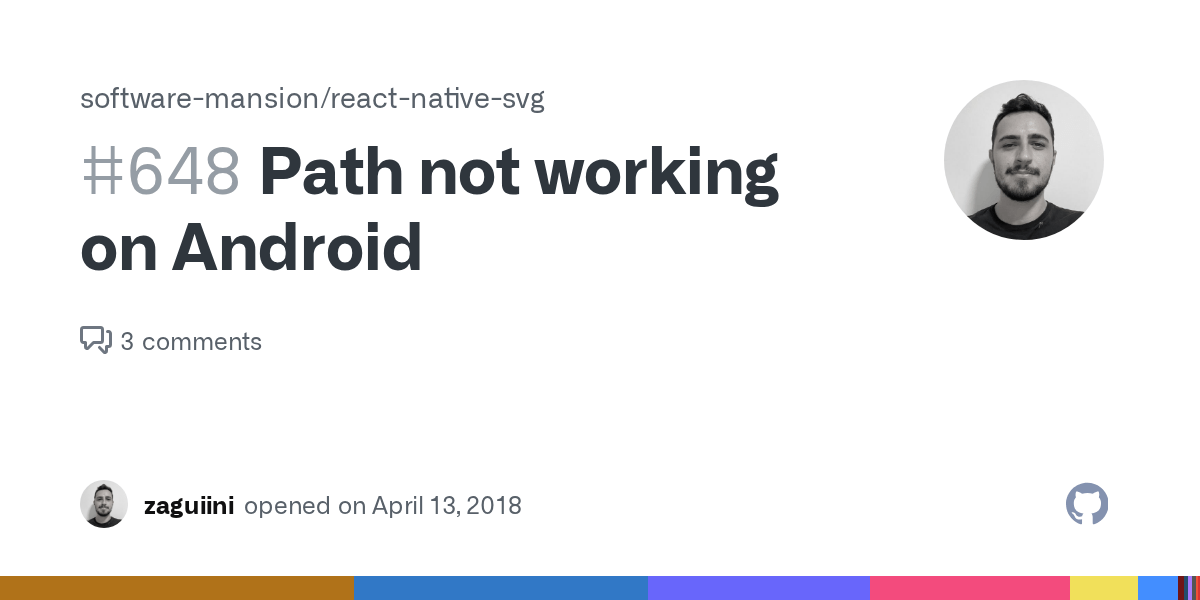 Path not working on Android · Issue 648 · softwaremansion/reactnativesvg · GitHub