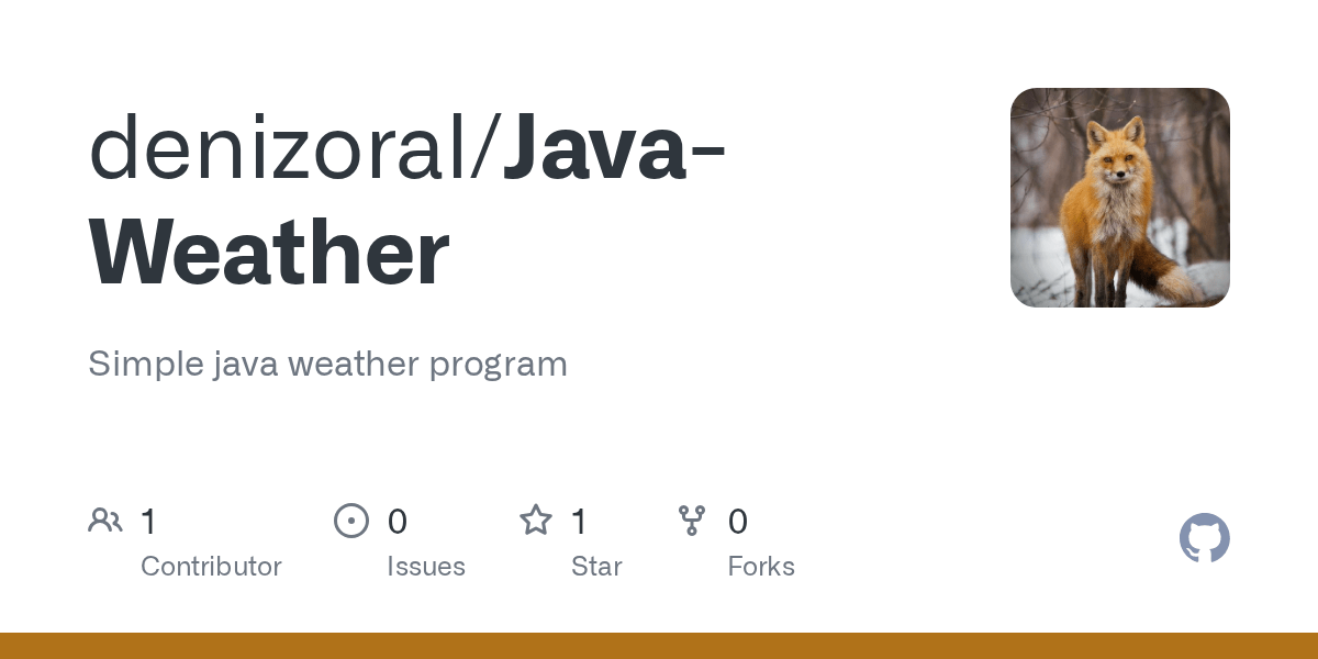 GitHub denizoral/JavaWeather Simple java weather program