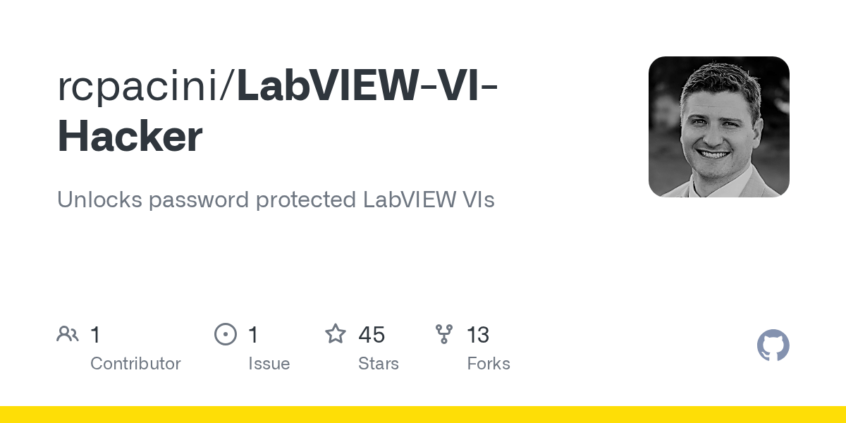 GitHub rcpacini/LabVIEWVIHacker Unlocks password protected LabVIEW VIs