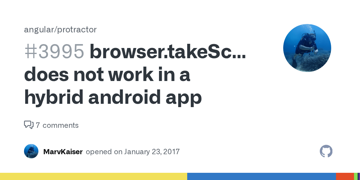 browser.takeScreenshot() does not work in a hybrid android app · Issue