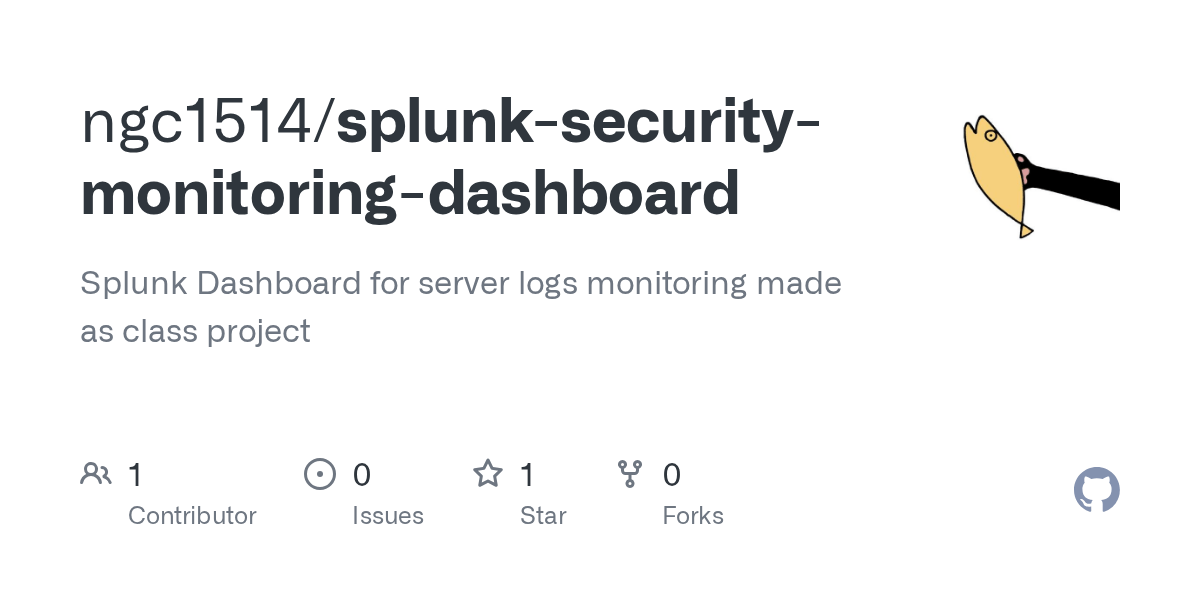 GitHub ngc1514/splunksecuritymonitoringdashboard Splunk Dashboard