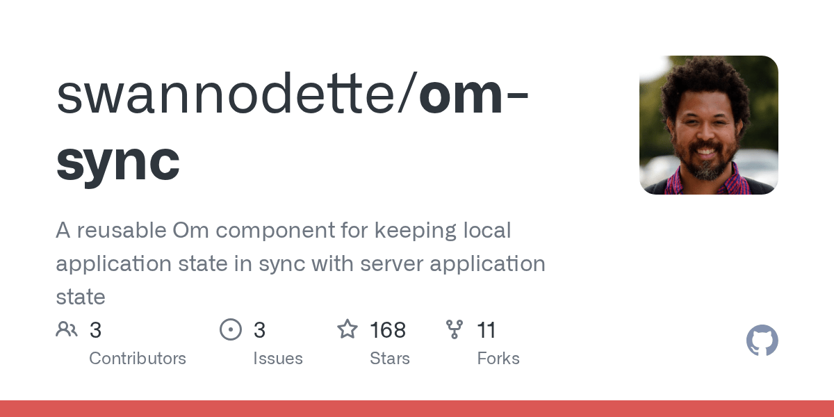 GitHub swannodette/omsync A reusable Om component for keeping local