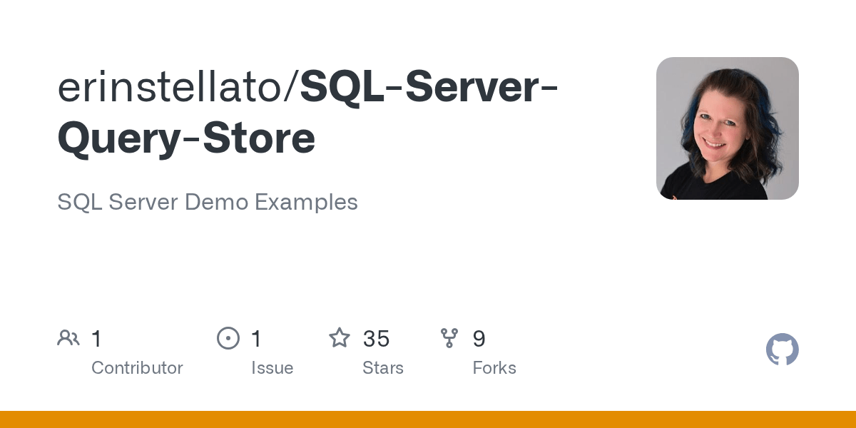 GitHub erinstellato/SQLServerQueryStore SQL Server Demo Examples