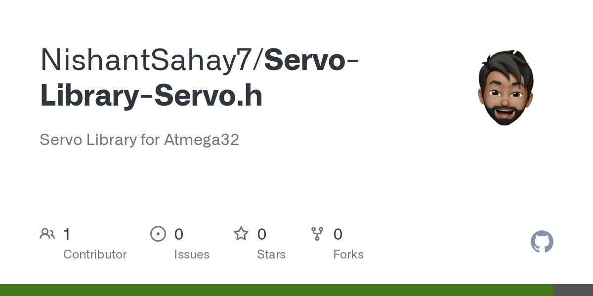 GitHub NishantSahay7/ServoLibraryServo.h Servo Library for Atmega32
